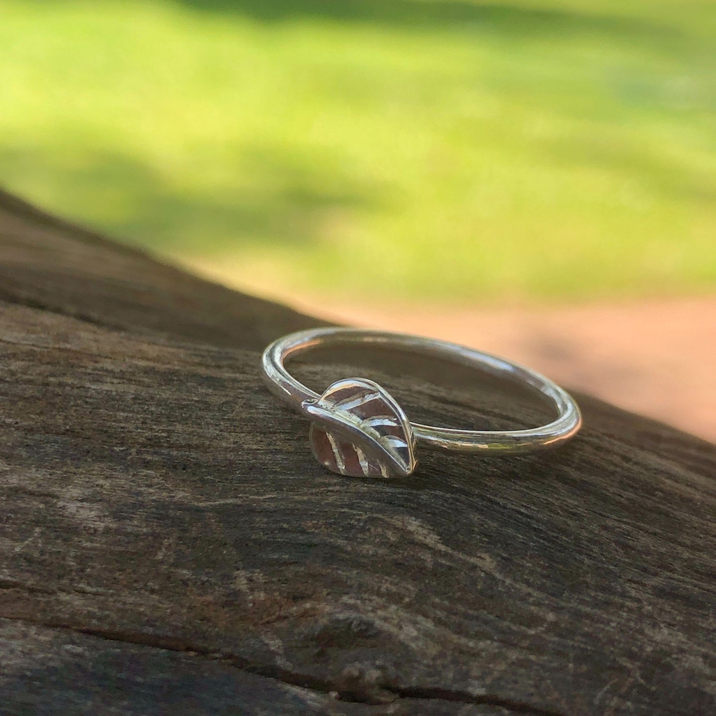 African Handmade Mini Leaf Stacking ring made in Zimbabwe