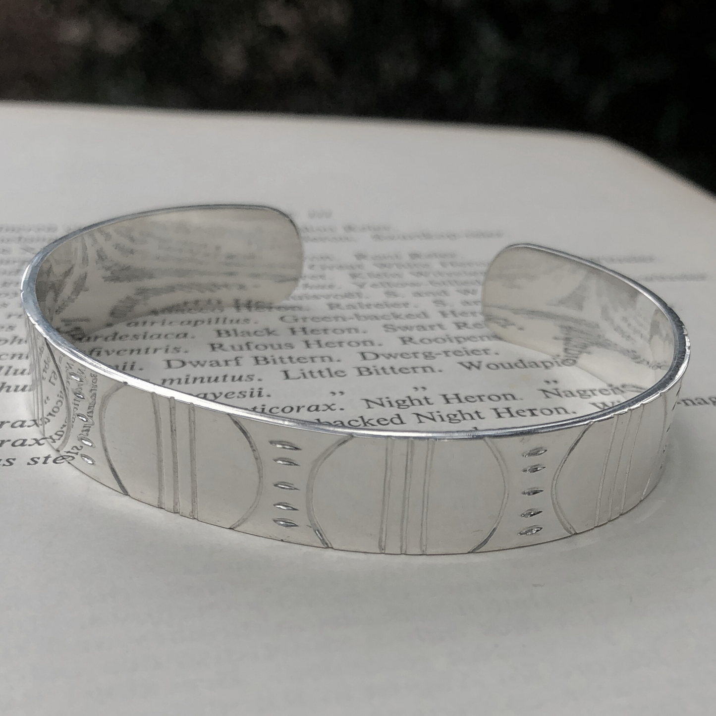 Silver Cuff Ndebele Inspired Bangle Made in Zimbabwe, Bulawayo