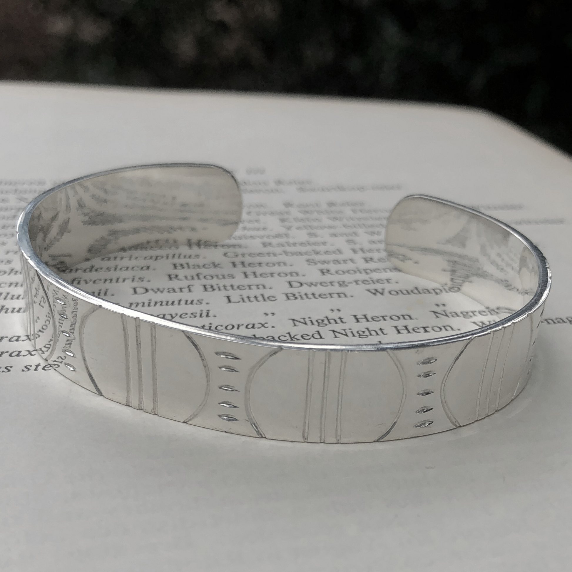 Silver Cuff Ndebele Inspired Bangle Made in Zimbabwe, Bulawayo