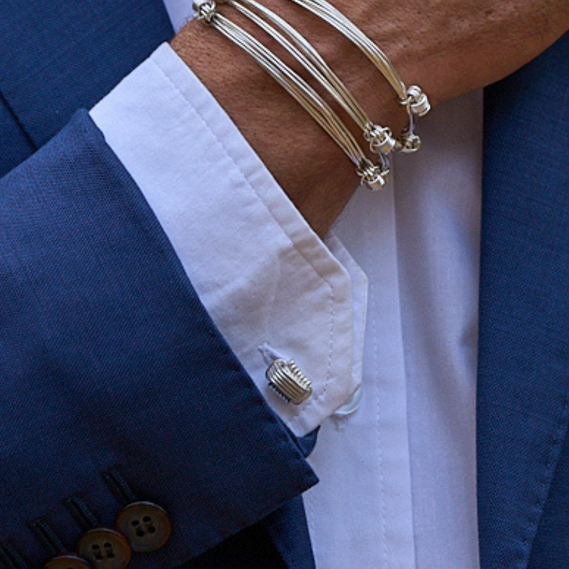 African Made Elephant Hair cufflinks and bangles