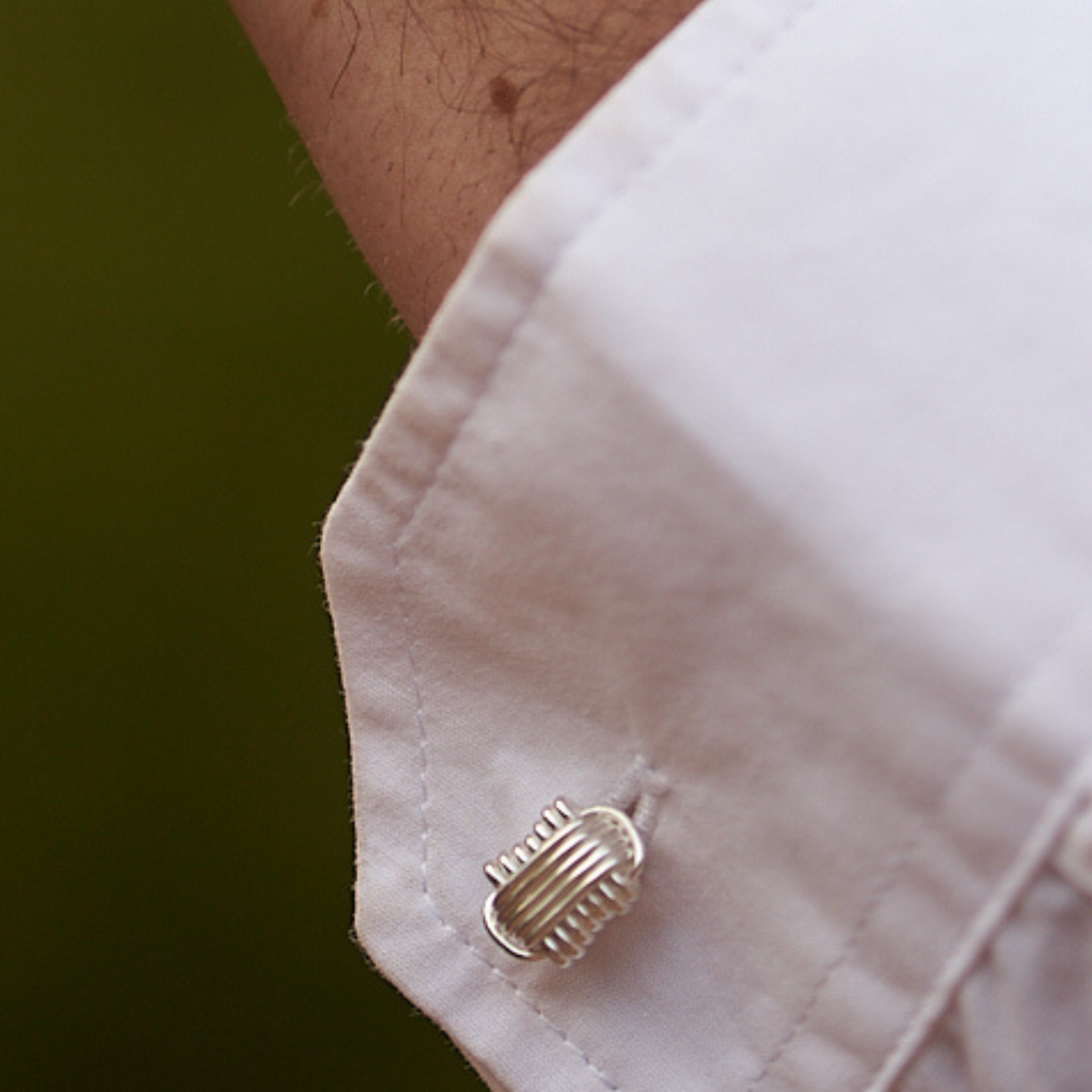 silver elephant knot cufflinks