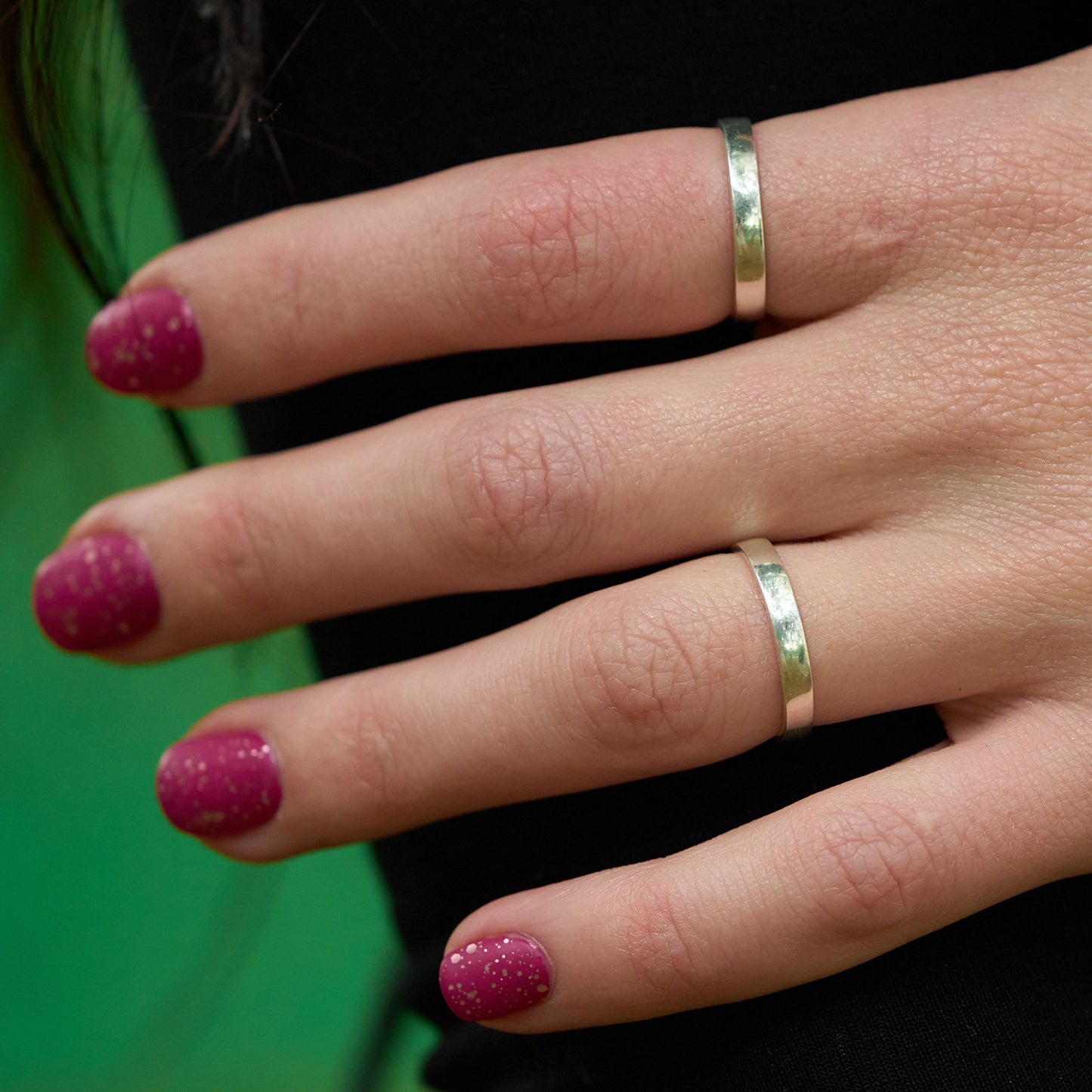 Silver Flat Stacking Ring Made in Zimbabwe, Africa