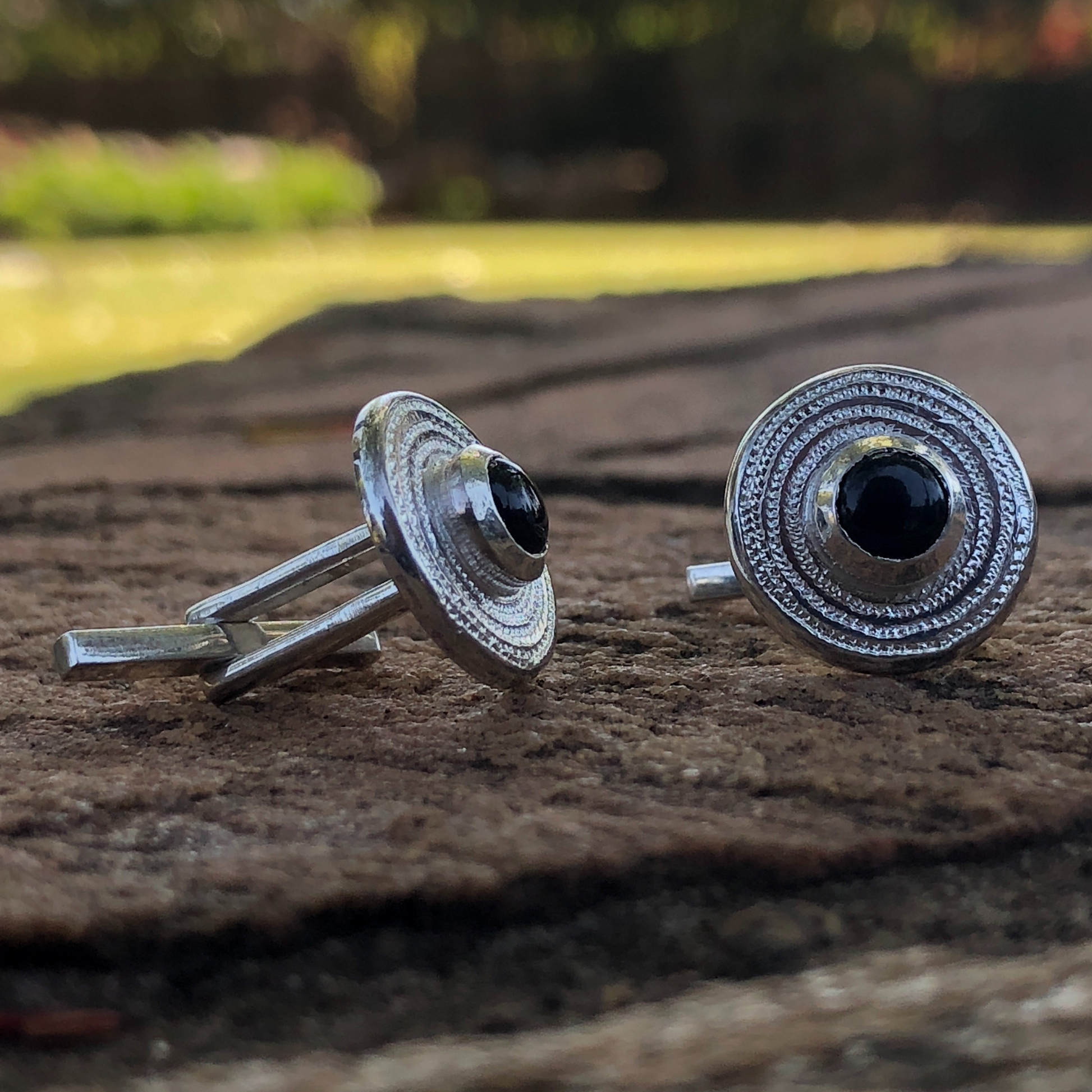 african silver cufflinks from Great Zimbabwe