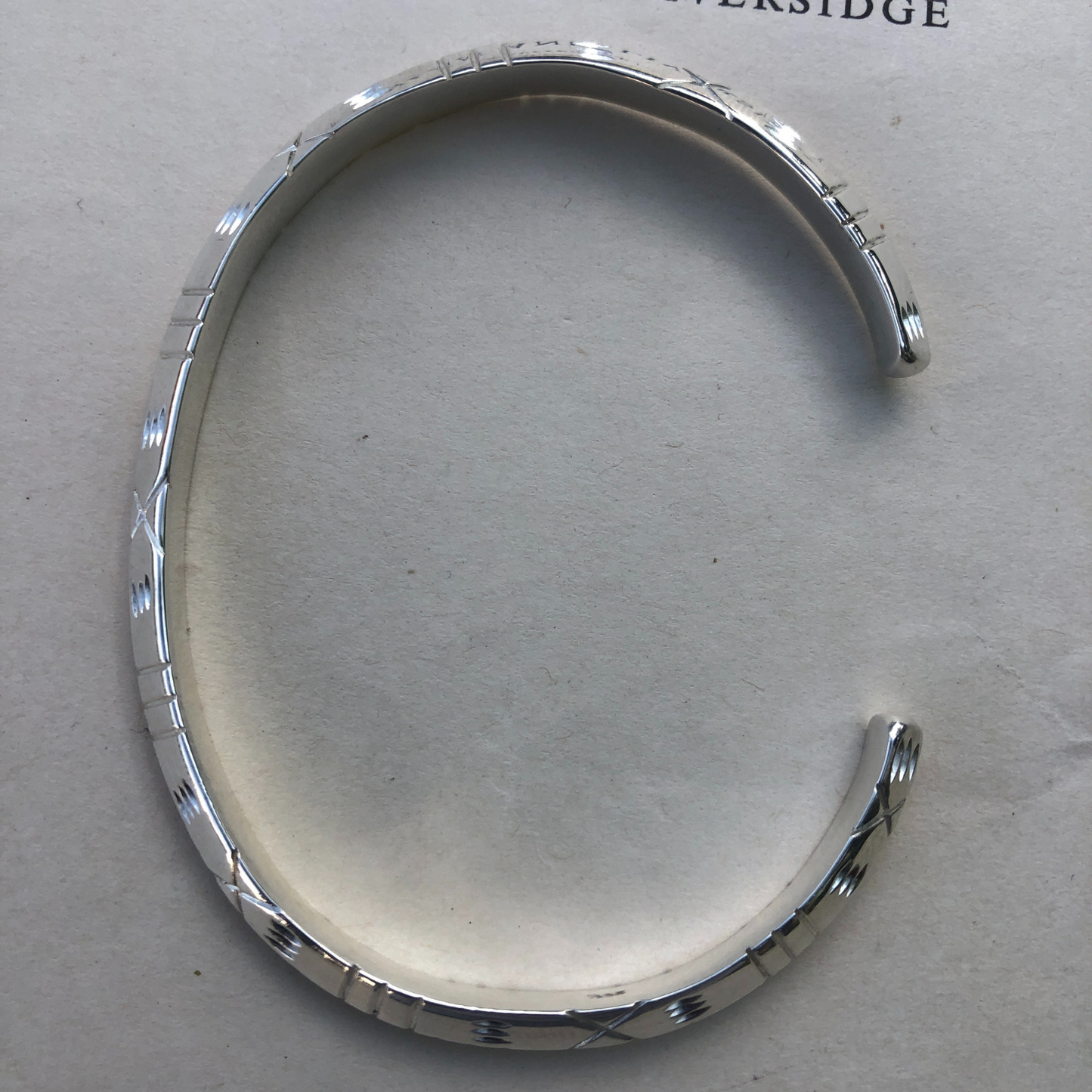 Sterling Silver Handmade Ndebele Cuff Bangle