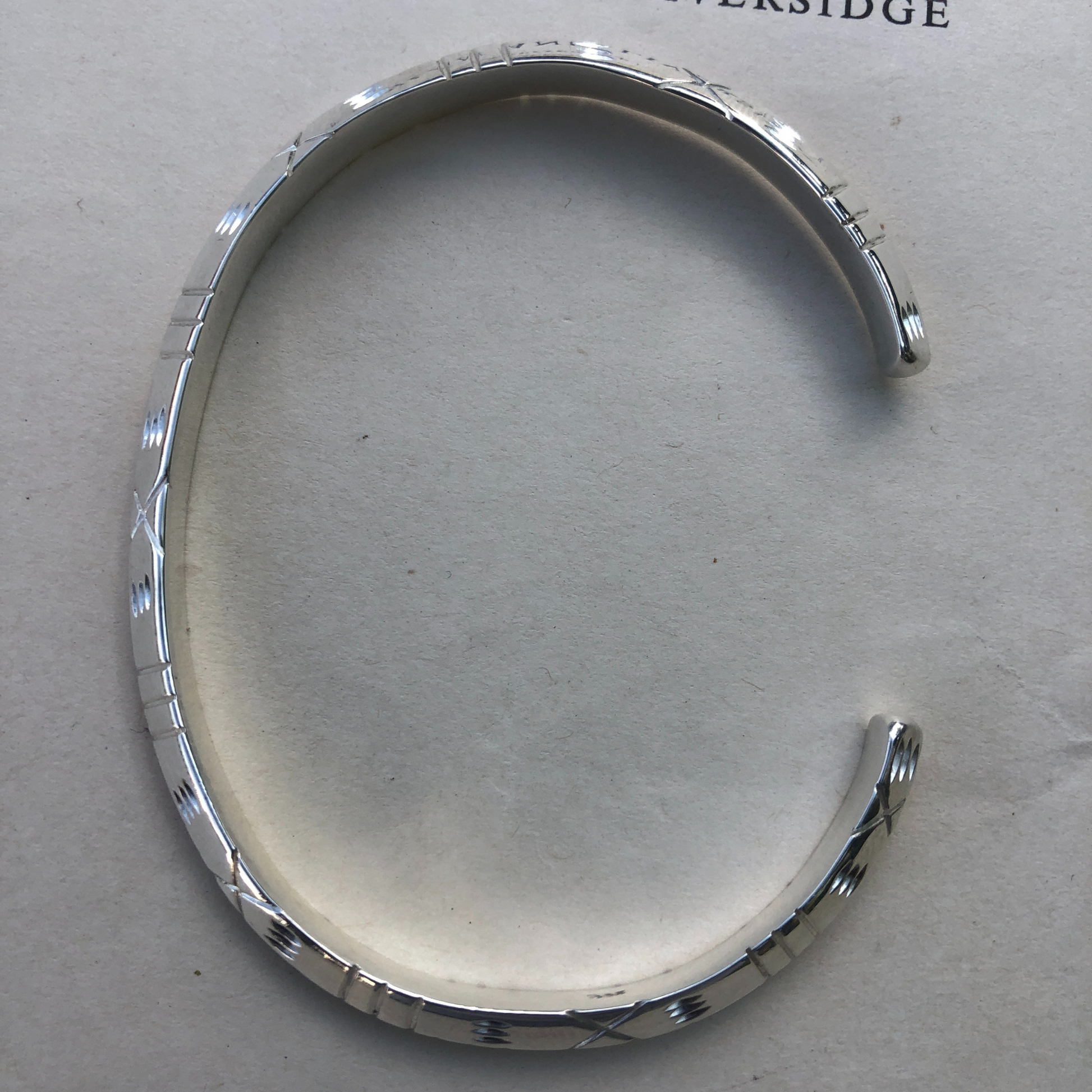 Sterling Silver Handmade Ndebele Cuff Bangle