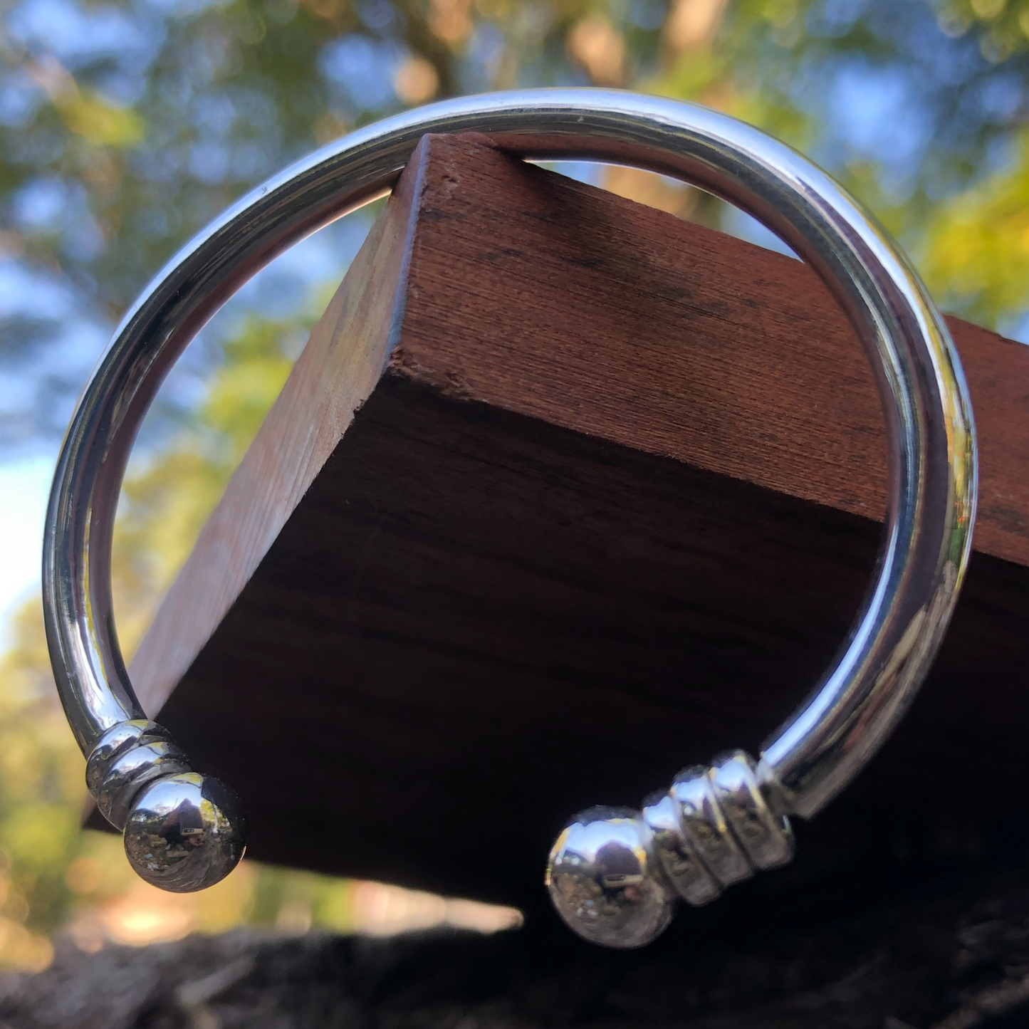 silver family bangle