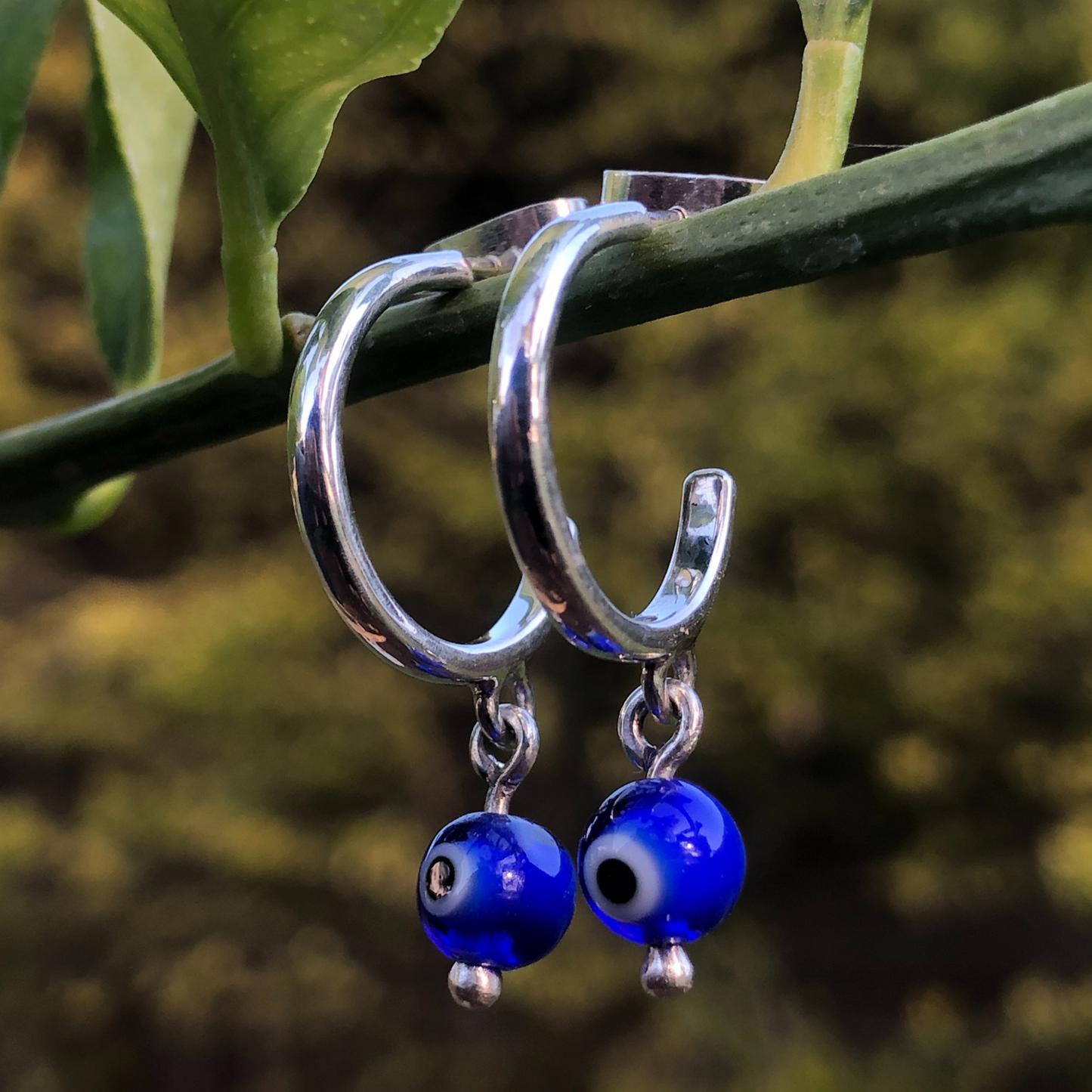 Evil Eye earrings made in zimbabwe