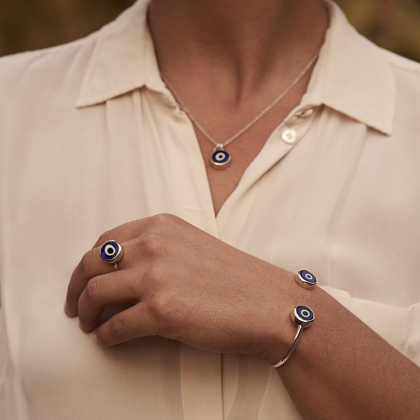 evil eye cuff bangle