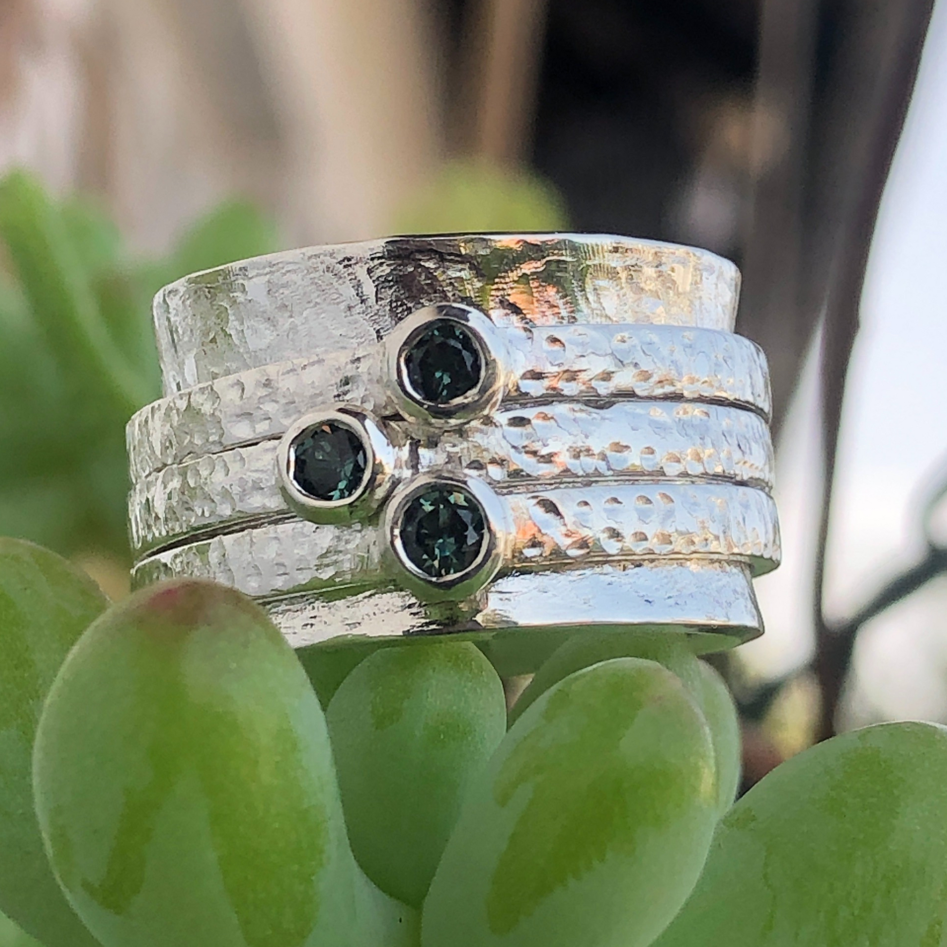 Amethyst Swivel Ring in Silver made in Zimbabwe