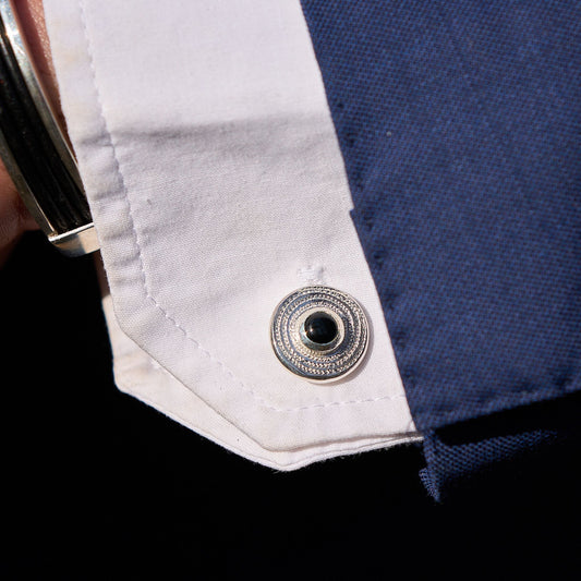Ndoro onyx silver cufflinks Made in Zimbabwe