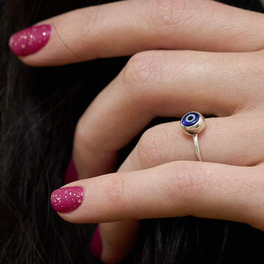 Evil Eye Stacking ring made in Zimbabwe