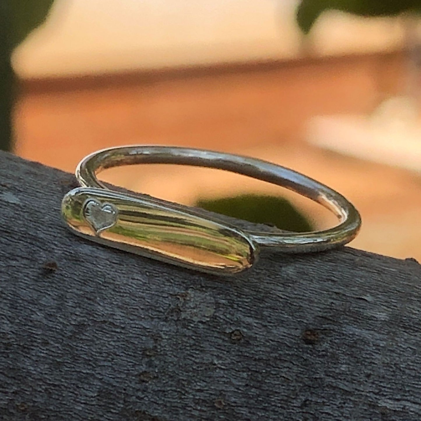 Sterling silver Heart Stacking ring made in Zimbabwe