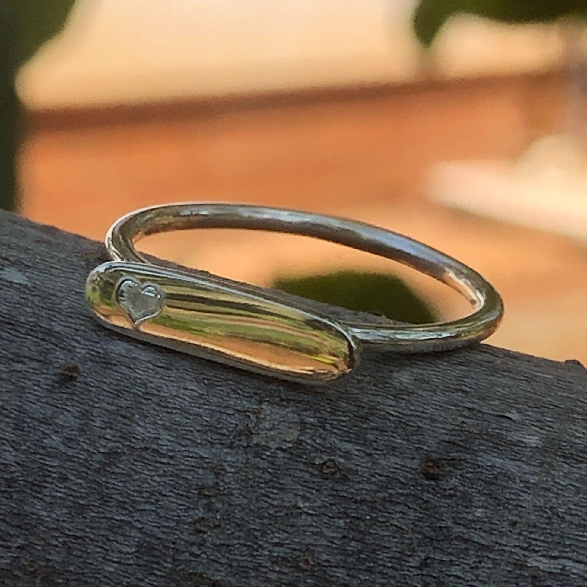 Sterling silver Heart Stacking ring made in Zimbabwe