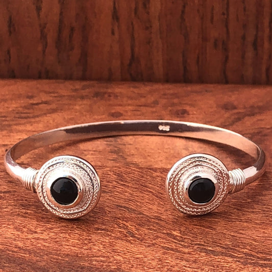 Onyx and Ndoro Double Cuff Bangle