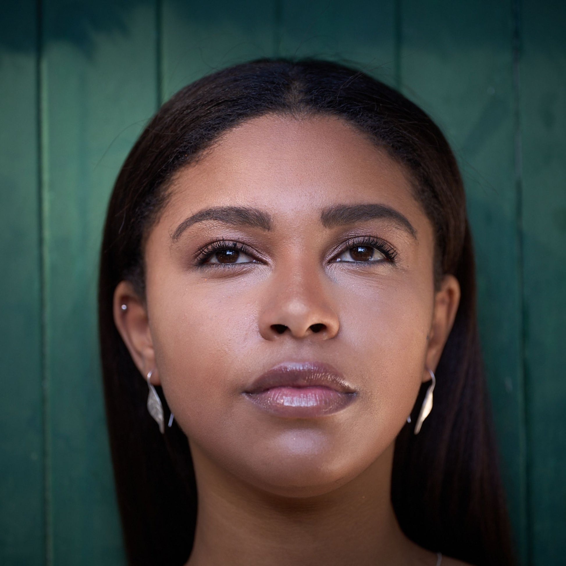 botanical drop leaf earrings, Africa, Zimbabwe