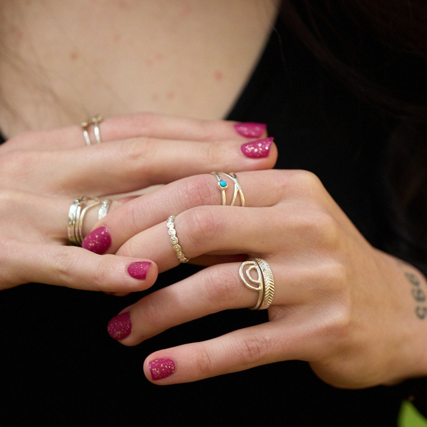 Sterling Silver Sunrise Stacking Ring