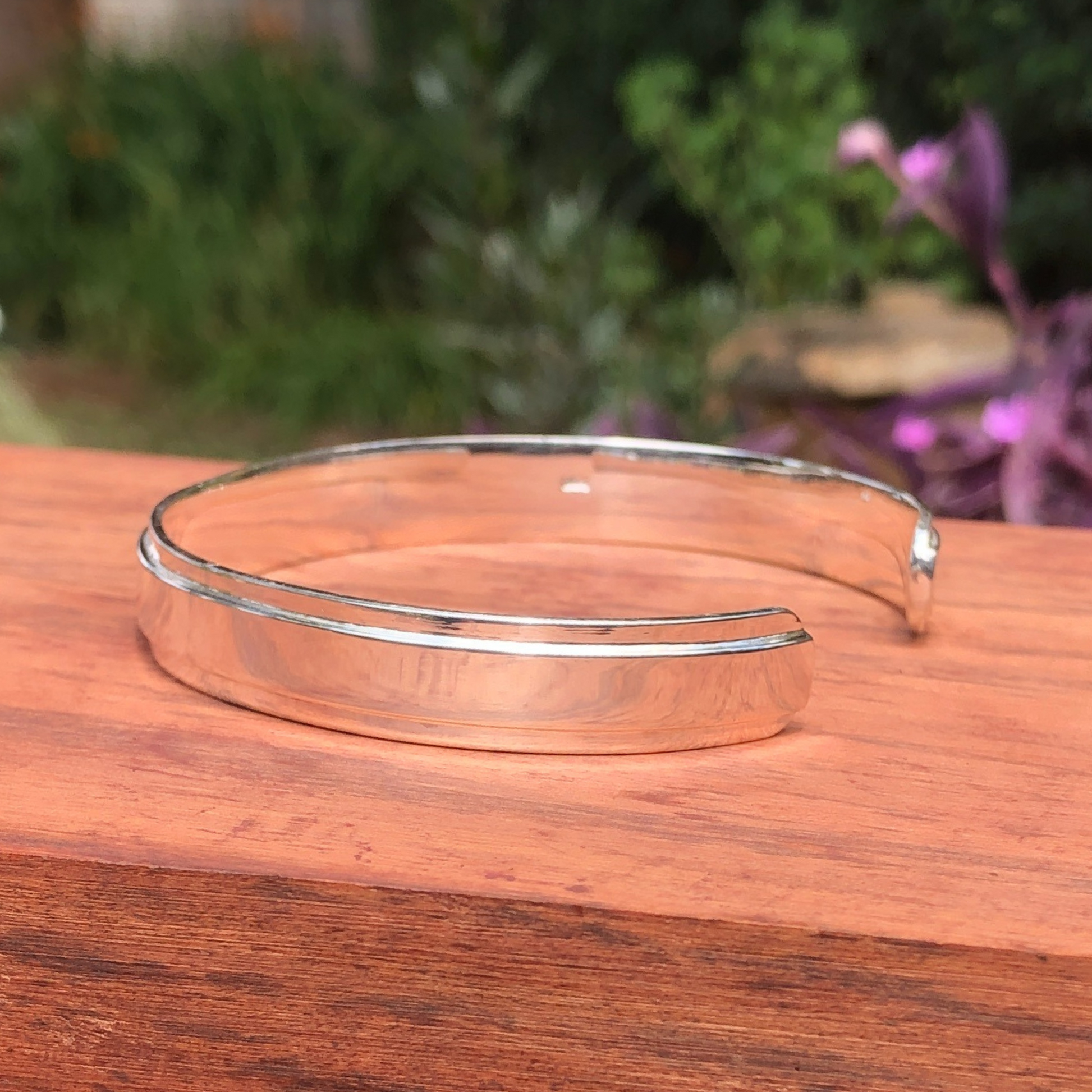 handmade double cuff bangle