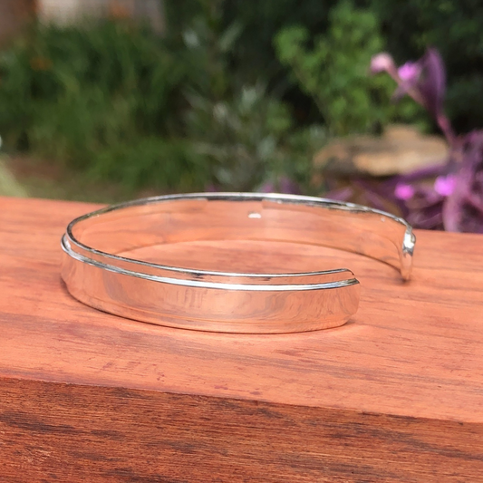 handmade double cuff bangle