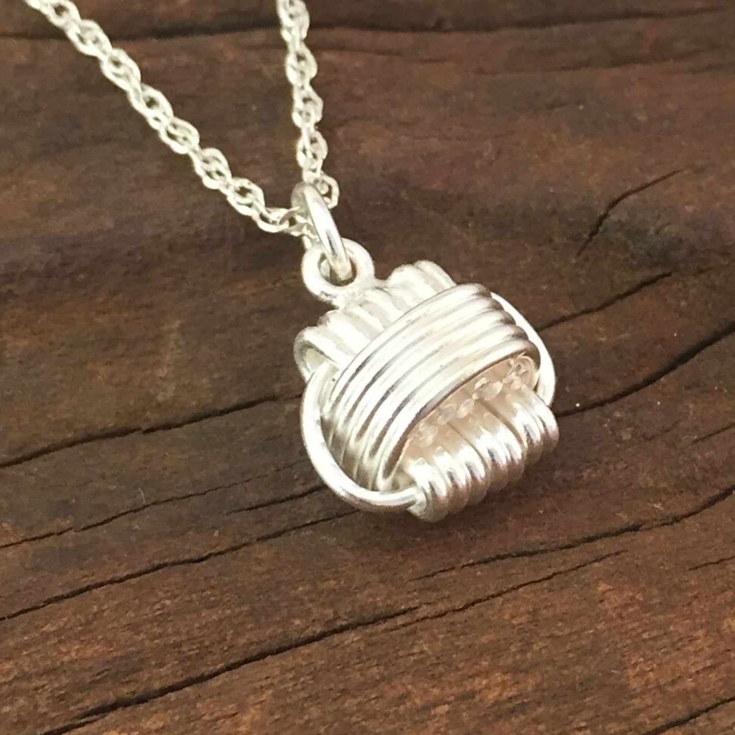 Silver Elephant Knot Necklace Made by the Zuri Collection