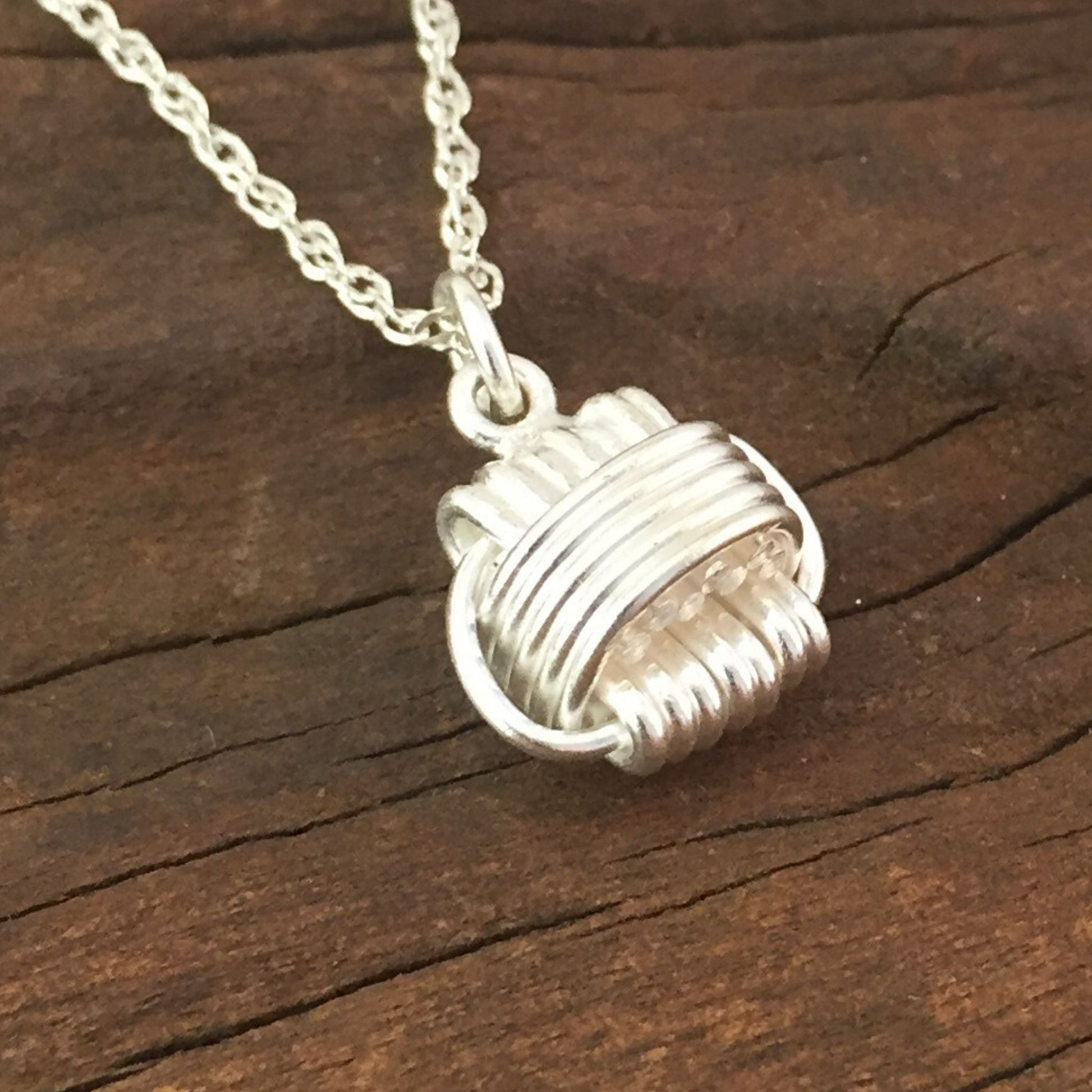 Silver Elephant Knot Necklace Made by the Zuri Collection