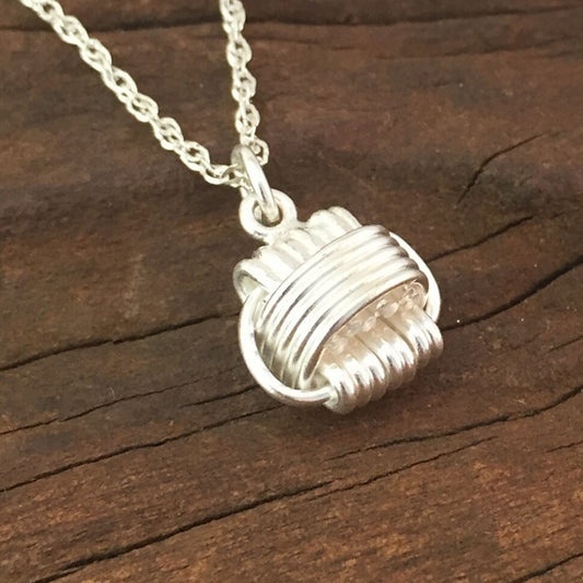 Silver Elephant Knot Necklace Made by the Zuri Collection