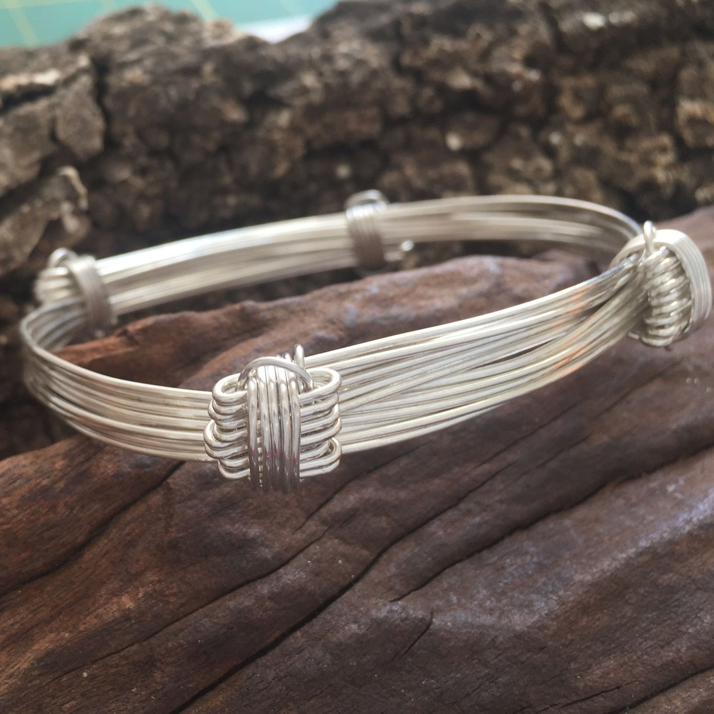 Silver Elephant 4 knot Bangle Made in Bulawayo , Zimbabwe, Africa