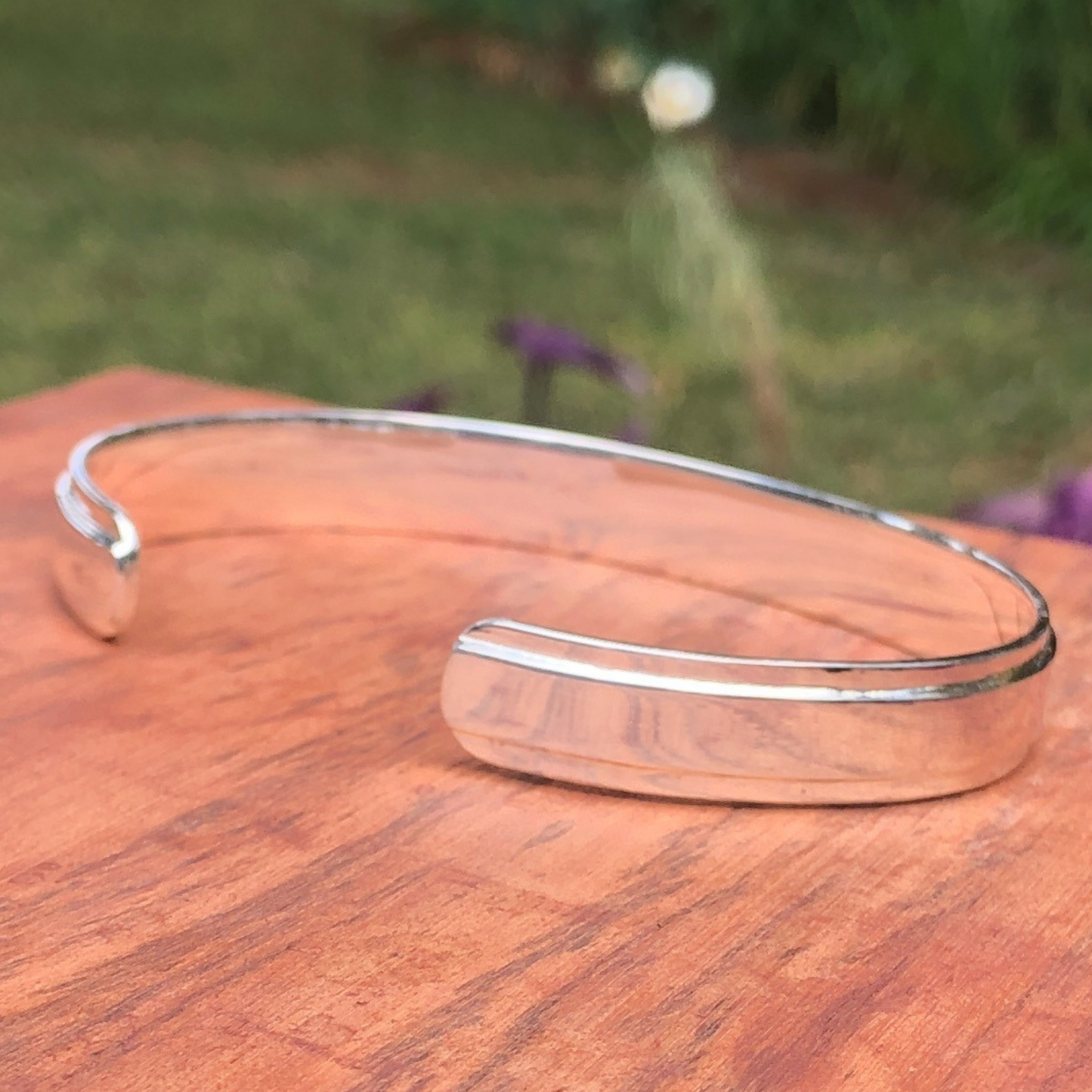 silver double cuff bangle