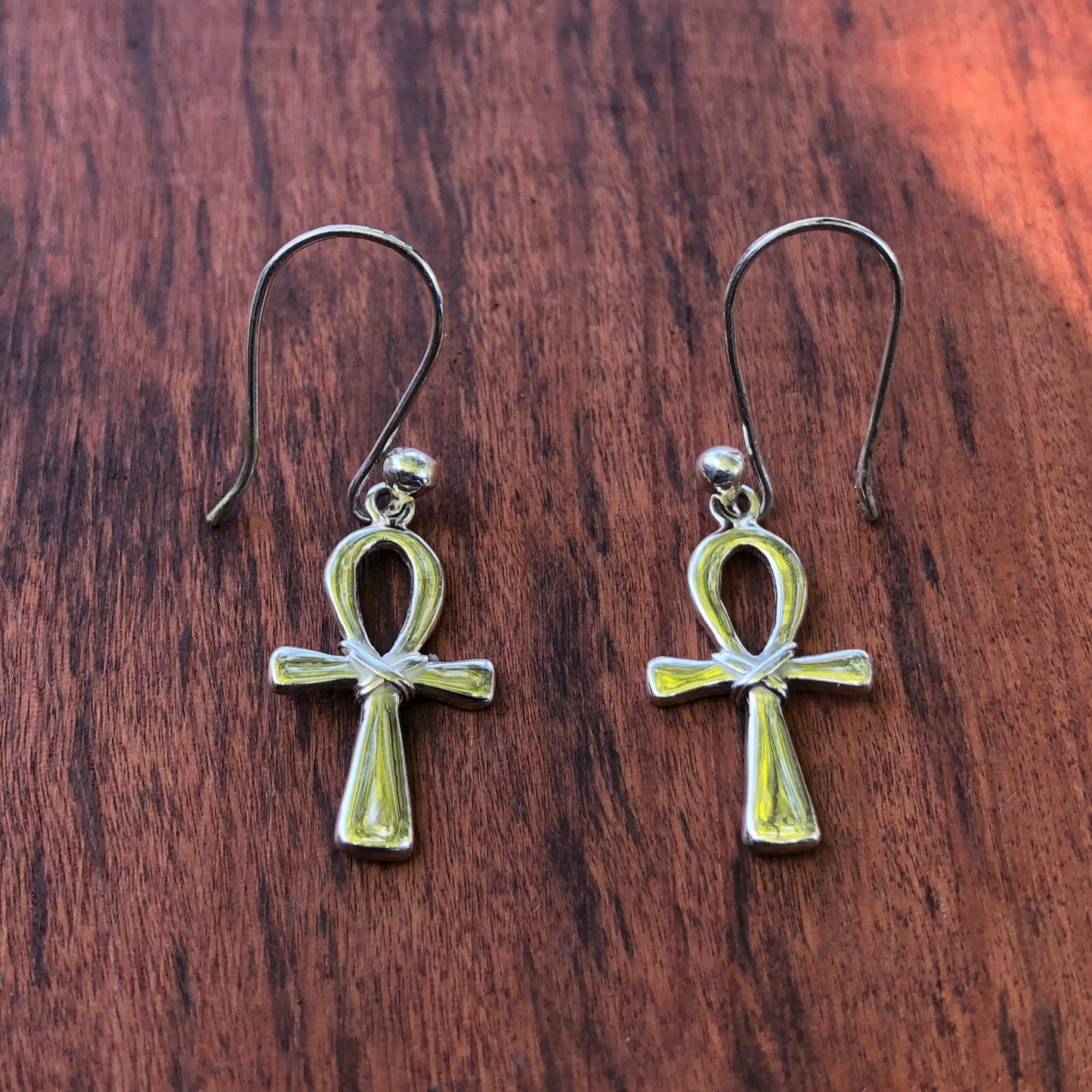 made in zimbabwe ankh earrings