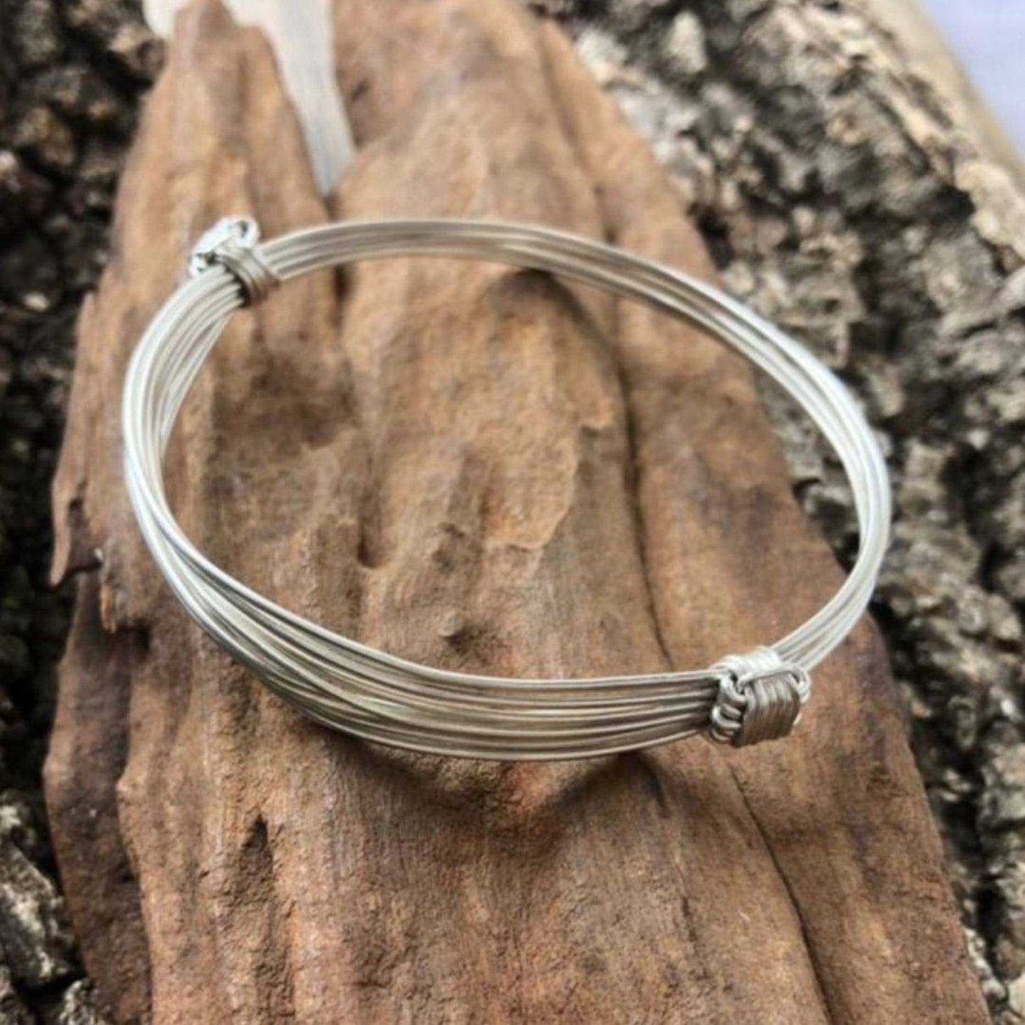 African inspired Elephant Hair knot 5 Strand Four knot bangles