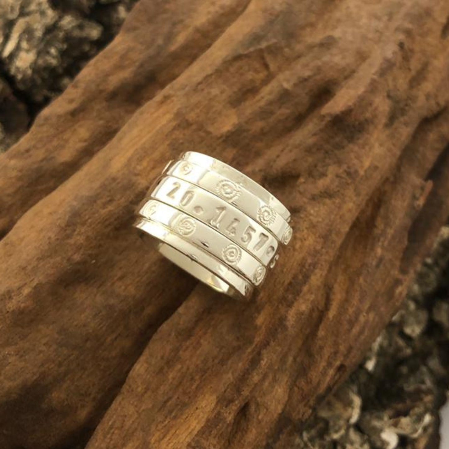 Take Me Home Ndoro GPS Spinner Ring in Sterling Silver