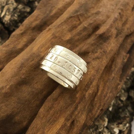 Take Me Home Ndoro GPS Spinner Ring in Sterling Silver