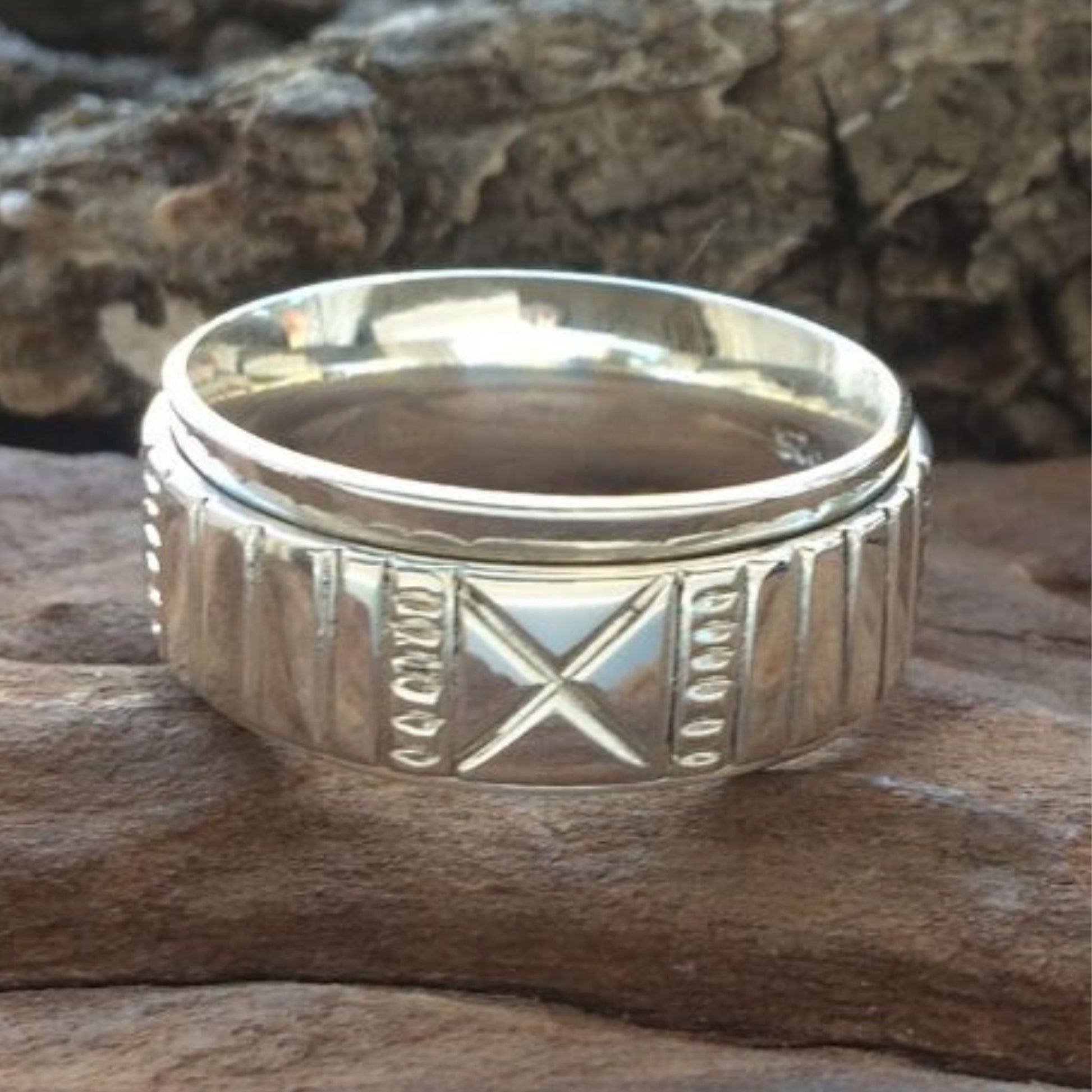 Silver Ndebele Inspired Ring Made by The Zuri Collection