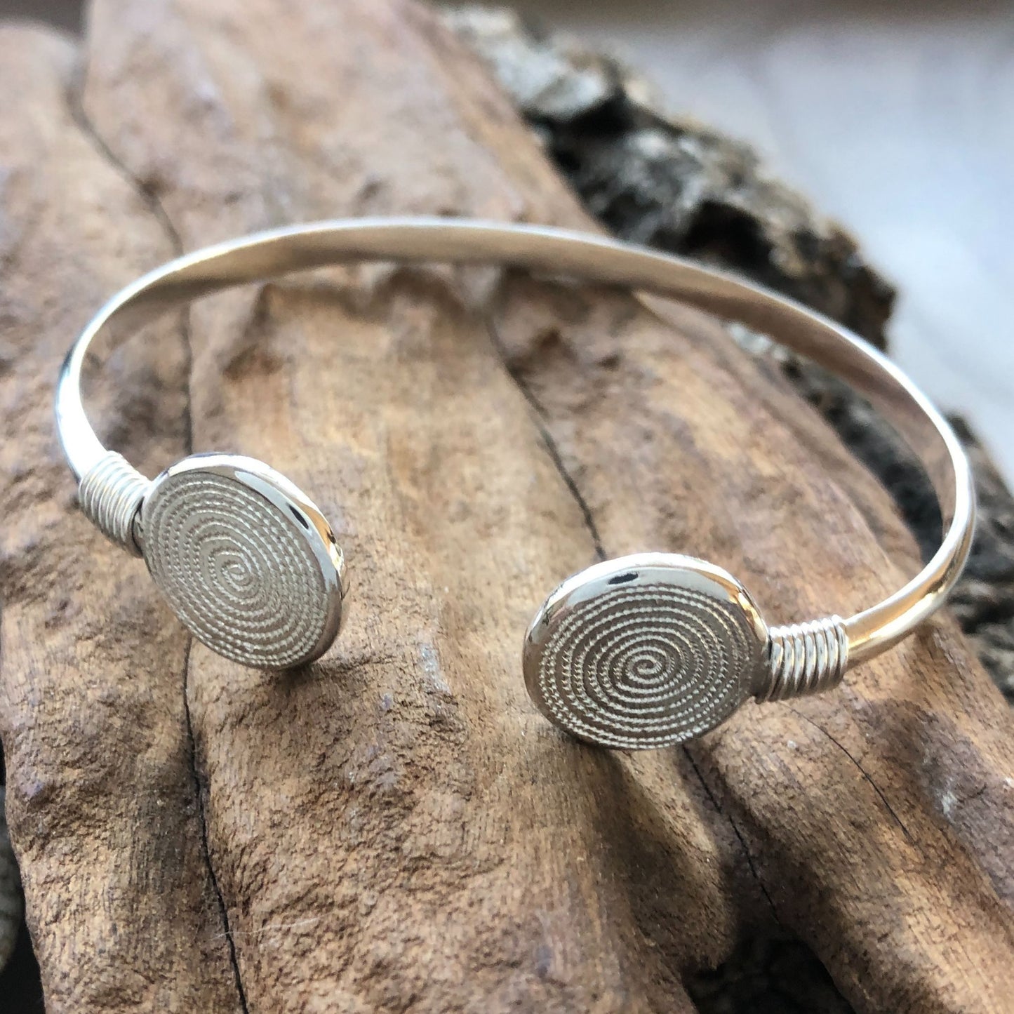 Double Cuff Bangle with 2 Ndoros Made In Bulawayo