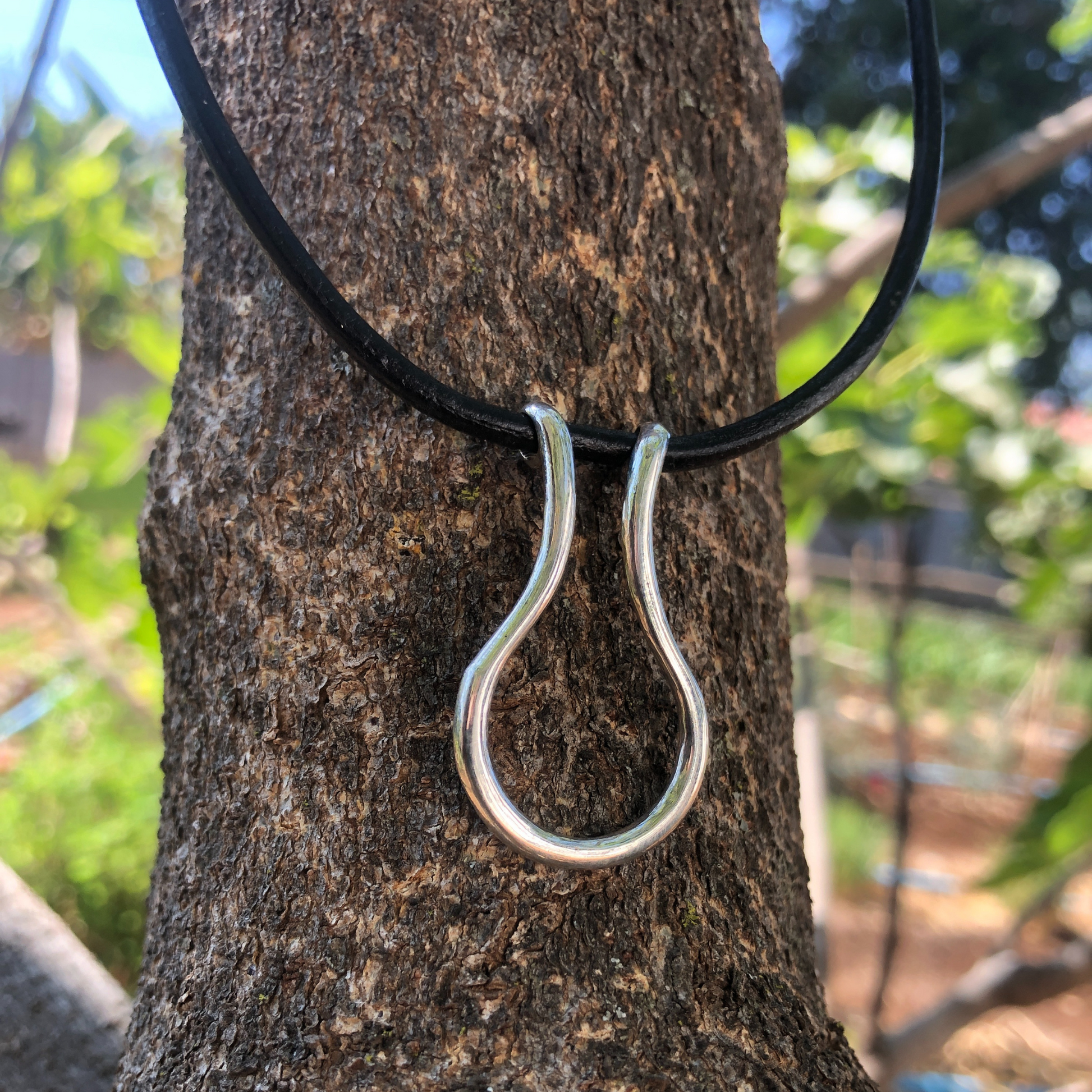 Mens leather necklace for wedding best sale ring