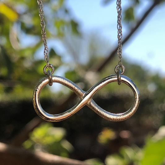 Sterling silver Infinity necklace Made in Zimbabwe