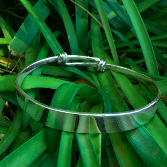 Sterling Silver GPS Double Knot Adjustable Bangle