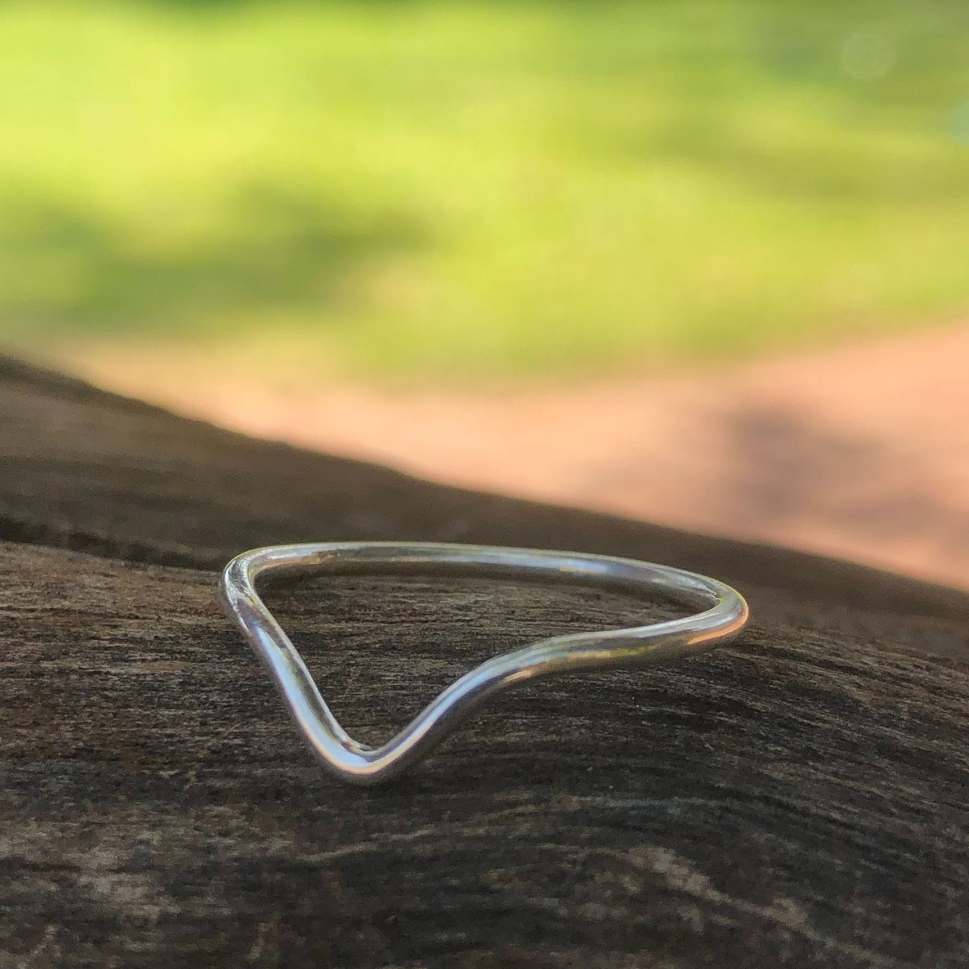 Dainty Wishbone stacking ring by The Zuri Collection