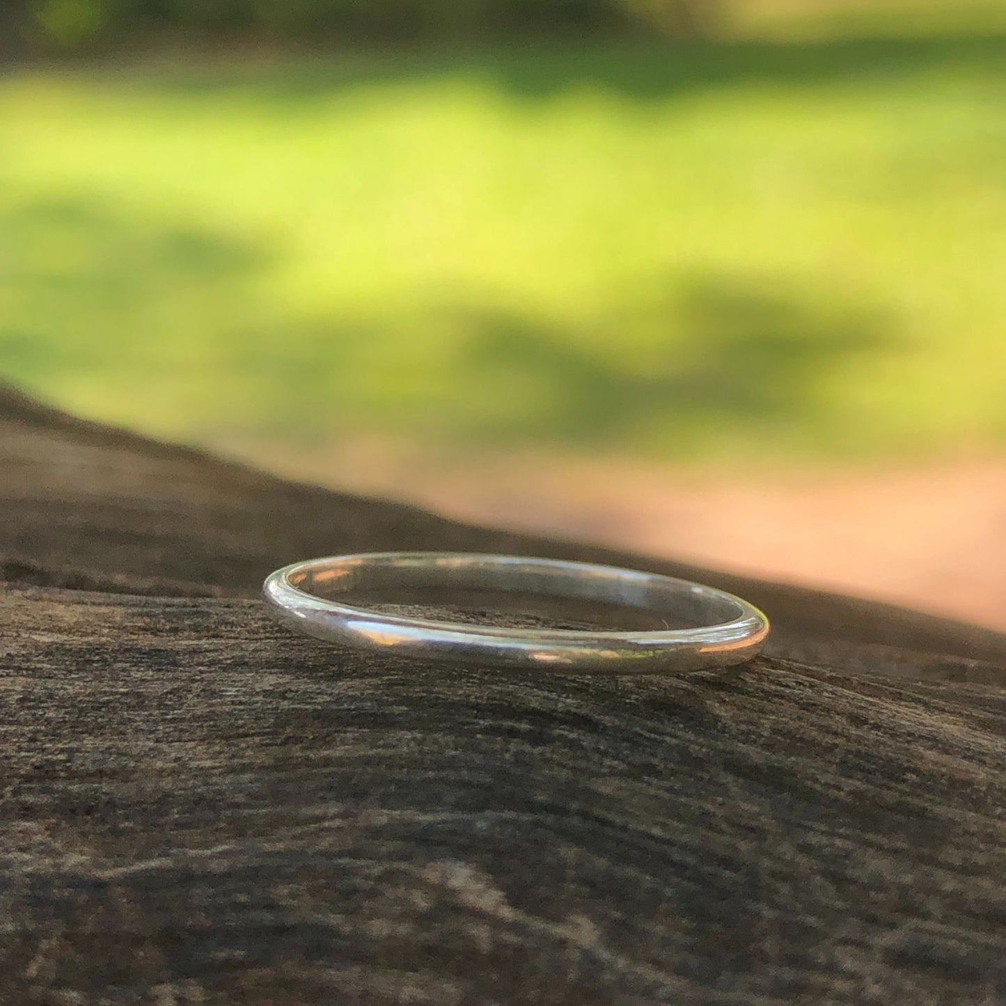 Sterling Silver Half round band ring
