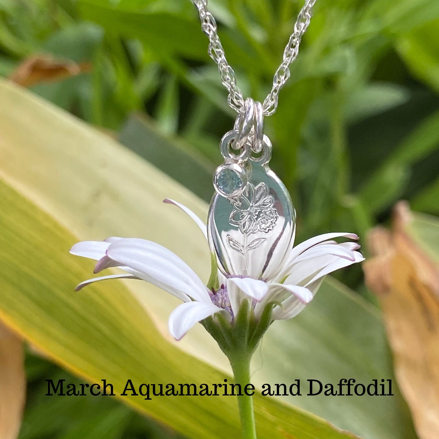 Flower and Birthstone of the Month Necklaces