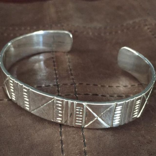 Ndebele Inspired Cuff Bangle - Pattern Two