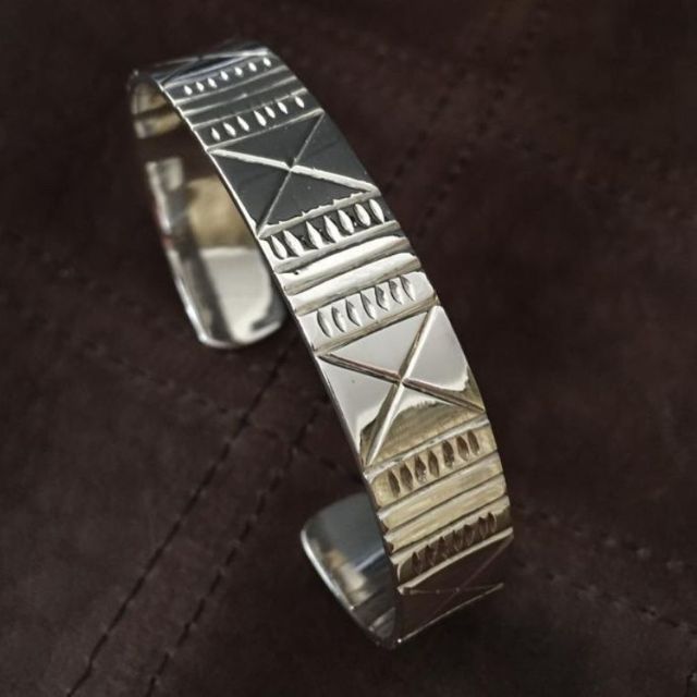 Ndebele Inspired Cuff Bangle - Pattern Two