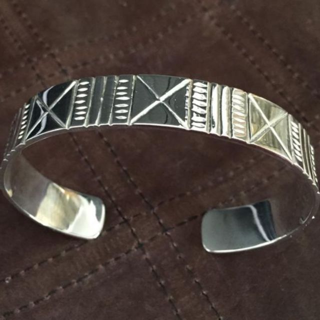 Ndebele Inspired Cuff Bangle - Pattern Two