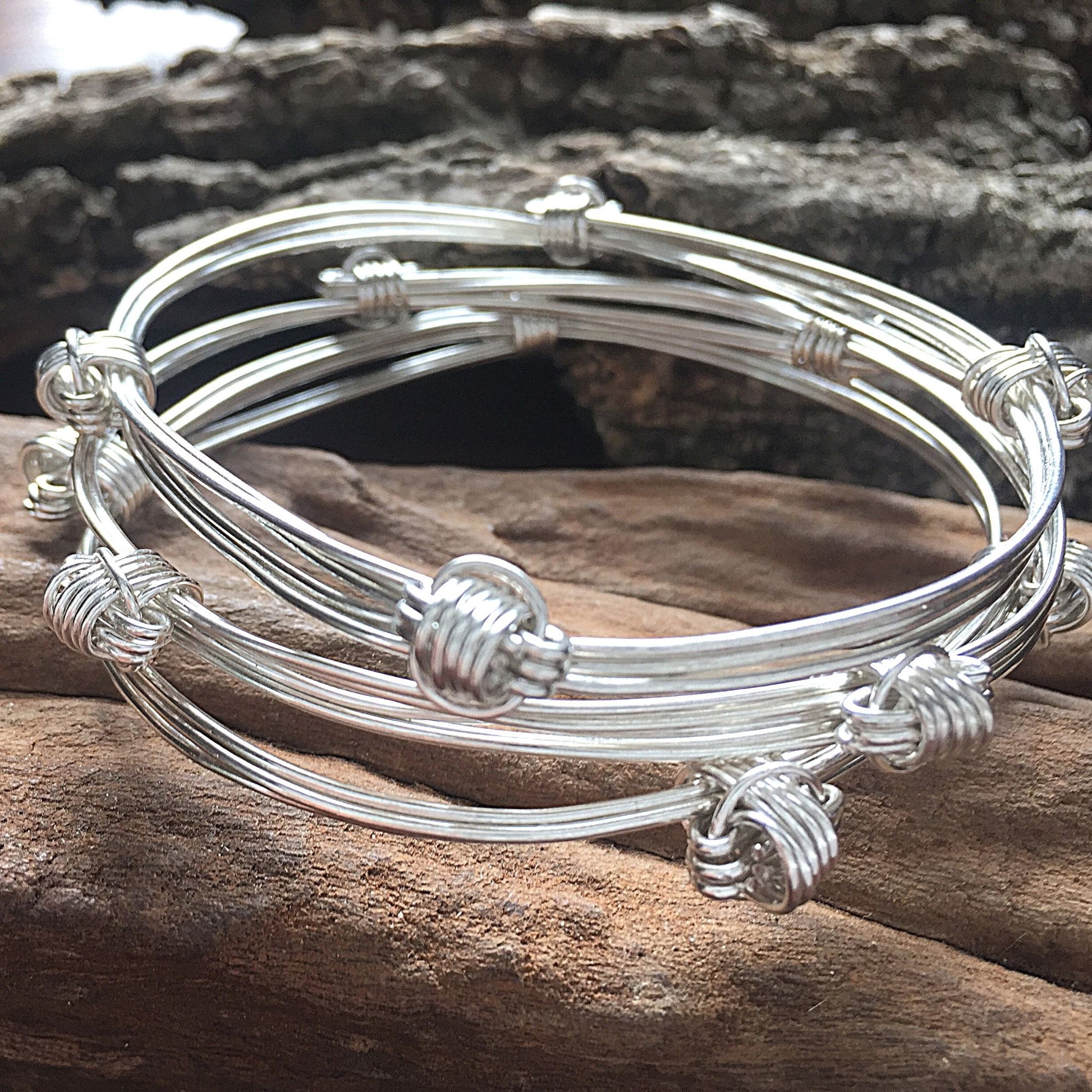 Sterling Silver Elephant Hair Bangles made in Africa 