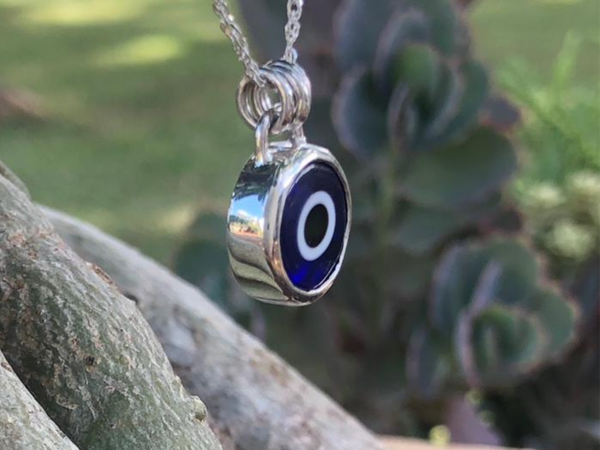 handmade evil eye necklace by The Zuri Collection
