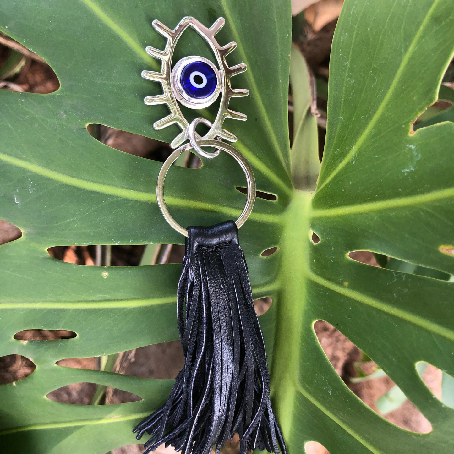 made in africa evil eye key chain