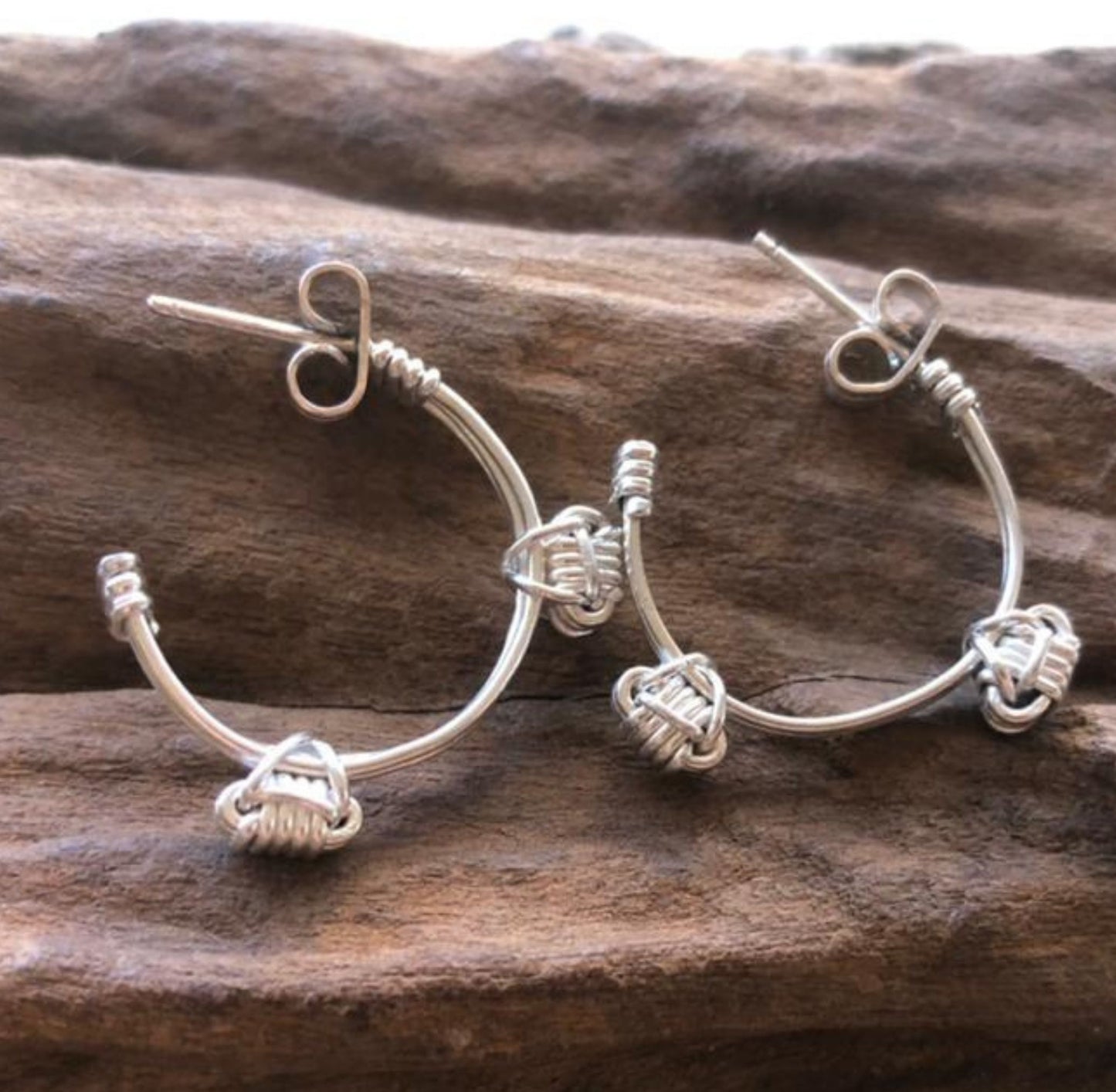African Earrings made in sterling silver