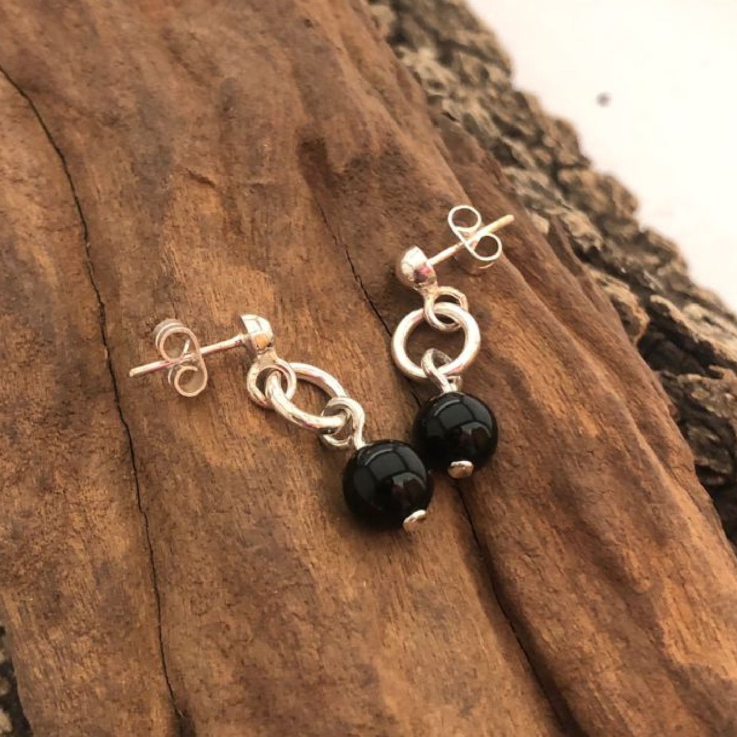 Classic Silver and Onyx Earrings