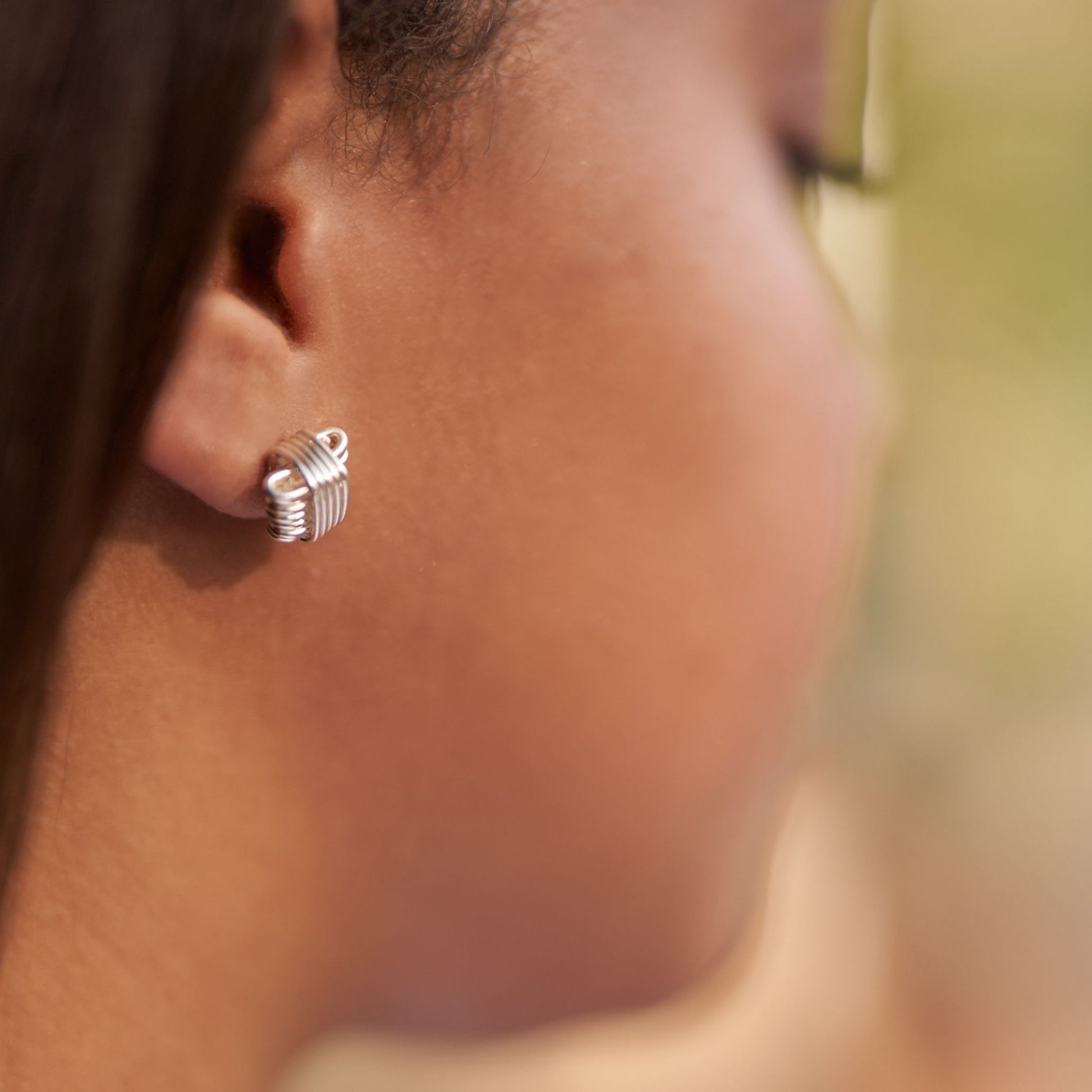 Silver Stud Earrings Made By the Zuri Collection 