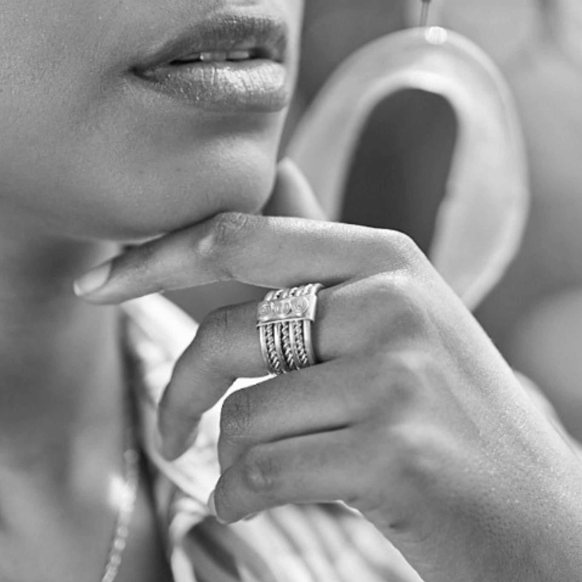 The Zuri Collection's Ndoro Stacking Ring with Twists 