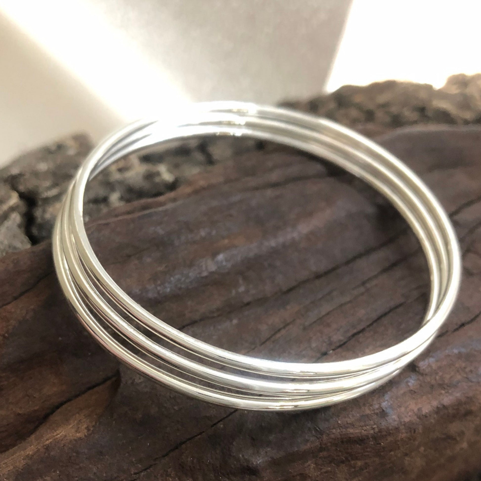 Set of Silver 2mm Bangles made in Bulawayo 
